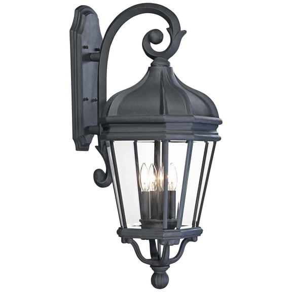 Minka Lavery Harrison 33 1/2" High Black Outdoor Wall Light