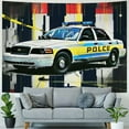 thumbnail image 4 of Autua Police Car Caution Tape Urban Style Tapestry Wall Hanging for Home Decor, Graphic Tapestries Art for Living Room Bedroom Dorm Farmhouse Apartment 50x40inch, 4 of 6