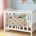 thumbnail image 5 of Bedside Hanging Storage Bag, 2 Pockets Cotton Bedside Hanging Bags Bed Organizer Crib Organizer Nursery Bed Organisers for Cribs Toys, Brown, 5 of 6