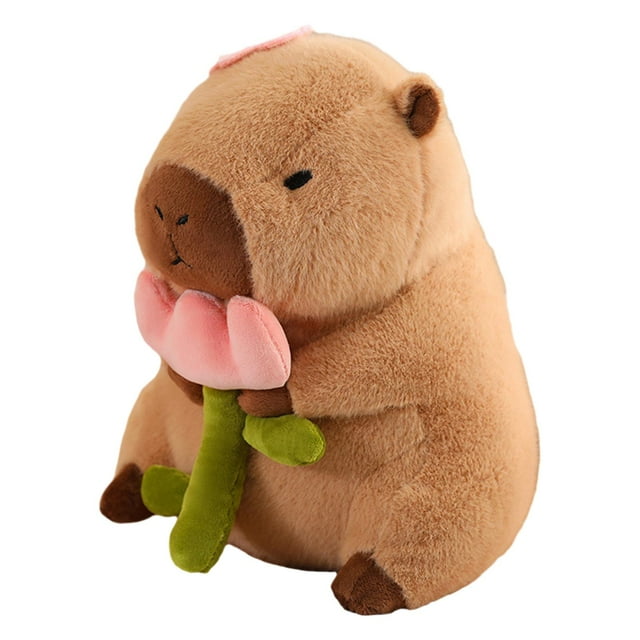 Regalos de felpa de animales de peluche de capibara, decoración de coche de 30 cm, juguete para dormir de acompañamiento para adultos, niños, niños,