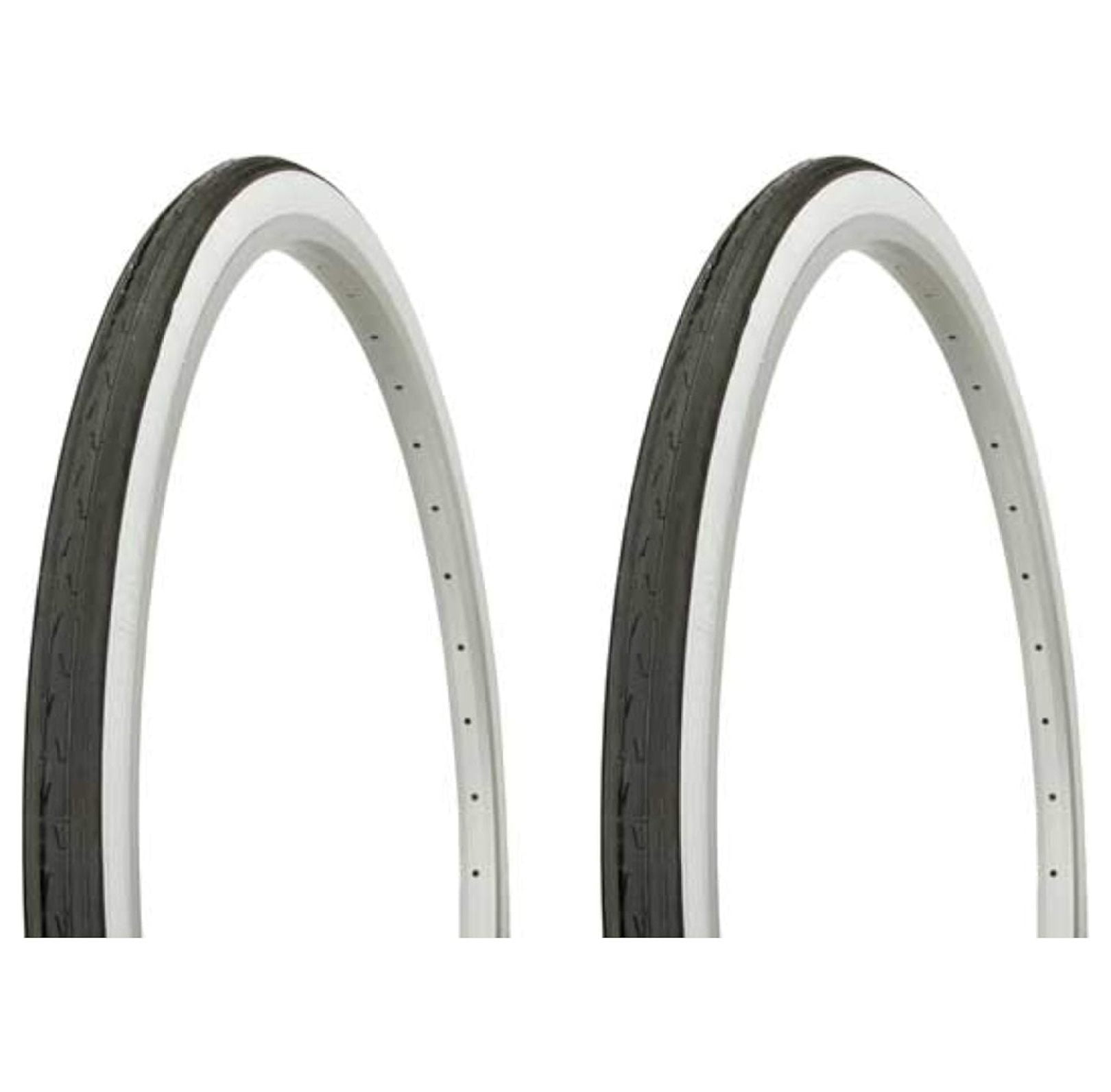 Tire Set. 2 Tires. Two Tires Duro 26" x 1 3/8" Black/White Side Wall, Cruiser Bike Tires, Chopper Bike Wheel, Mountain Bike Tires