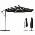 thumbnail image 1 of Outsunny 10 ft Offset Patio Umbrella with Solar Light, Hanging Parasol, 1 of 10