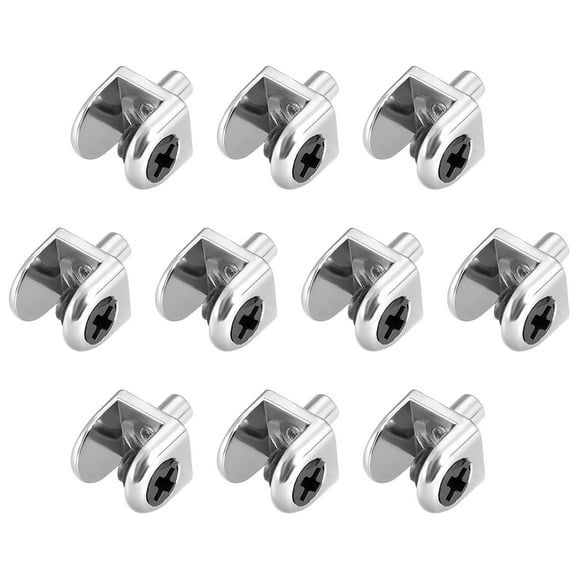 Glass Shelf Brackets Glass Clamp Clip Shaft Mount for 5-8mm, Type-04, 10Pcs