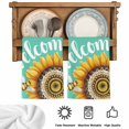 thumbnail image 5 of Welcome Kitchen Towels Set of 4, Summer Sunflowers Bohemia Floral Country Teal Green Absorbent Dish Towels for Kitchen, Microfiber Hand Towel, Quick Drying Tea Towel for Cleaning Dishcloths, 5 of 7