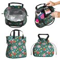 thumbnail image 2 of Pioneer Flower Floral Print Pattern Drawstring Lunch Bag Women - Drawstring Lunch Bag Insulated for Work Office - Stain-Resistant Large Lunchbags for Women with Multi-Pockets, 2 of 6