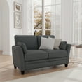 thumbnail image 2 of Hillsdale Furniture Grant River Upholstered Loveseat with 2 Pillows, Gray, 2 of 15