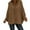 Brown, variant on Womens Casual Knitted Pullover Top with Hood Comfortable Loose Fit Sweater for Everyday Fall Fashion 2025 L Size Black