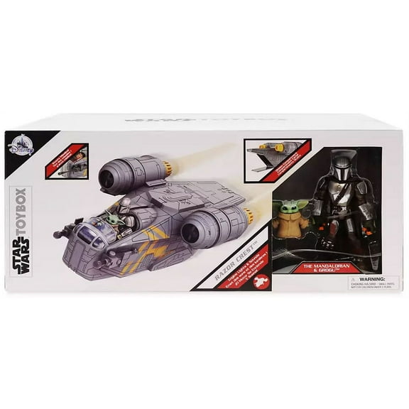 Star Wars Toybox Razor Crest Vehicle & Action Figure Playset (with Mandalorian & Grogu)