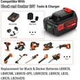 thumbnail image 5 of 2Pack 8.0Ah 20V MAX LBXR20 for Black and Decker Battery LB2X4020 LBXR2020 LBXR20 LBXR20B-2 LB2X3020 LBXR20BT Cordless Power Tools, 5 of 8