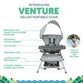 thumbnail image 3 of Go with Me Venture Portable Chair | Indoor and Outdoor | Sun Canopy | 3 Child Growth Stages | Moss Bud Green, 3 of 6