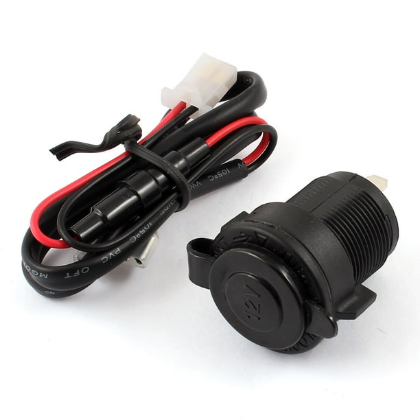 Unique Bargains DC 12V 20A Black Dual Wire Light Socket for Car Auto Vehilce