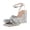 Silver, variant on Vedolay Ladies Sandals Sandals for Women Summer Wedge Closed Toe Braided Buckle Sandals,Gold 8