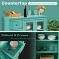 thumbnail image 6 of Giantex Sideboard Buffet Cabinet w/4 Drawers & Dual-Open Glass Doors, Kitchen Buffet Storage Cabinet, Green, 6 of 8