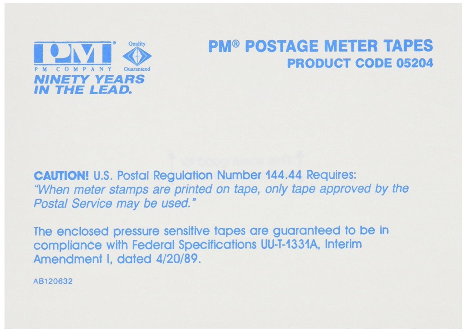 05204 Postage meter SelfAdhesive double Tape sheets for neopost/Pitney