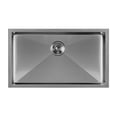 thumbnail image 3 of Alfi Trade Gunmetal Single Bowl Linen Textured Dual-Mount Sink Set WHNPL3318-GM, 3 of 3