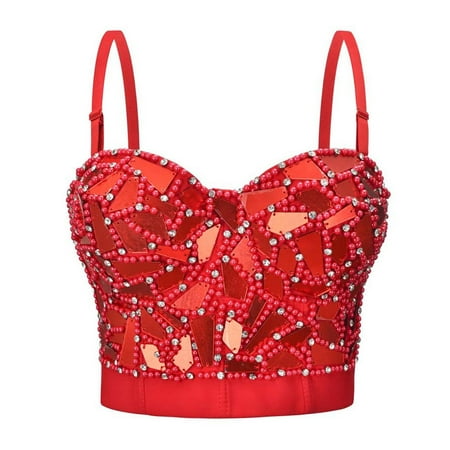 

Zrbywb Fashion New Women Bra Underwear New Organic Glnail Drill Bra Wear Stage Performance Clothes Vest Bra Top Various Colors
