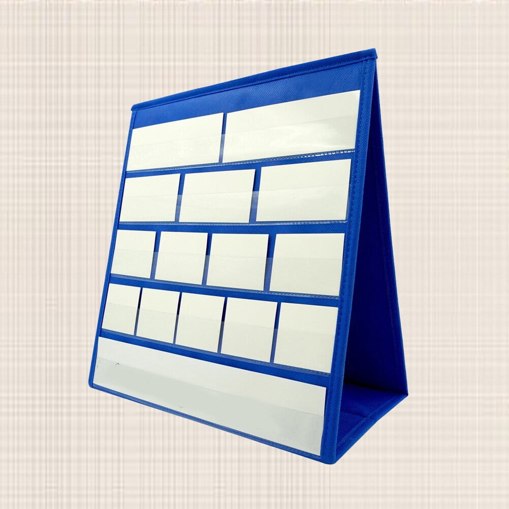 Hongchegh Tabletop Pocket Chart w/ 20 Dry Erase Cards & Strips