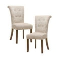 thumbnail image 4 of Madison Park Colfax 19.75" Solid Wood Polyester Dining Chair in Cream (Set of 2), 4 of 4