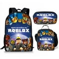 thumbnail image 1 of ROBLOX Backpack, Retro Bag, Cartoon Backpack Three-piece, 3D Printing, Game Characters, Travel Bag-SinKeeU, 1 of 3