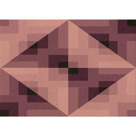 Ahgly Company Machine Washable Indoor Rectangle Transitional Sunrise Orange Area Rugs, 7' x 9'