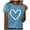 Blue, variant on Annhoo Women's Summer Short Sleeve Tshirts Cute Heart Graphic Printed Crewneck Tops Plus Size Casual Clothes