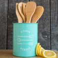 thumbnail image 3 of Linen Chest Danica Utensil Crock Tin - Turquoise, 3 of 4