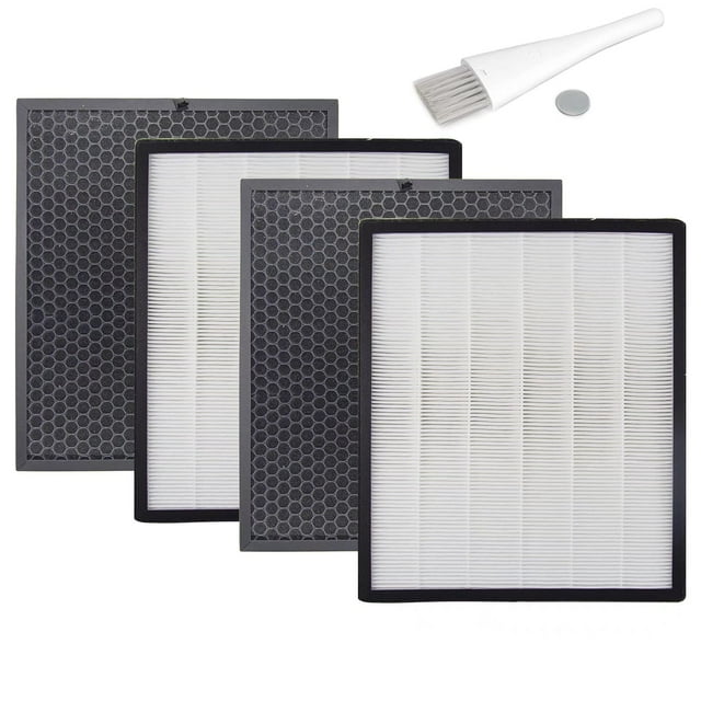 LBLVBNEWD 2 Pack True HEPA & 2 Pack Activated Carbon Replacement Filters Set Compatible with Levoit LV-PUR131, LV-PUR131S,LV-PUR131-RF