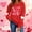 Red, variant on Valentine Tee Shirts for Women Valentine Pullover Love Heart T-shirts Crew Neck Black Long Sleeve Cute Going Out Tops for Women