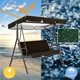 thumbnail image 4 of Swing Canopy Cover Replacement For 2/3Person Swing Chair, Rainproof AntiUV Oxford Cloth, Garden Patio Seat Cover, 4 of 5