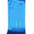 thumbnail image 1 of Nvzi Paquete de 5 cortinas de fondo de papel de aluminio de 39,37 x 78,74 pulgadas, serpentinas de oropel para decoraciones de fiesta de cumpleaños,fiesta de discoteca, azul, 1 of 4