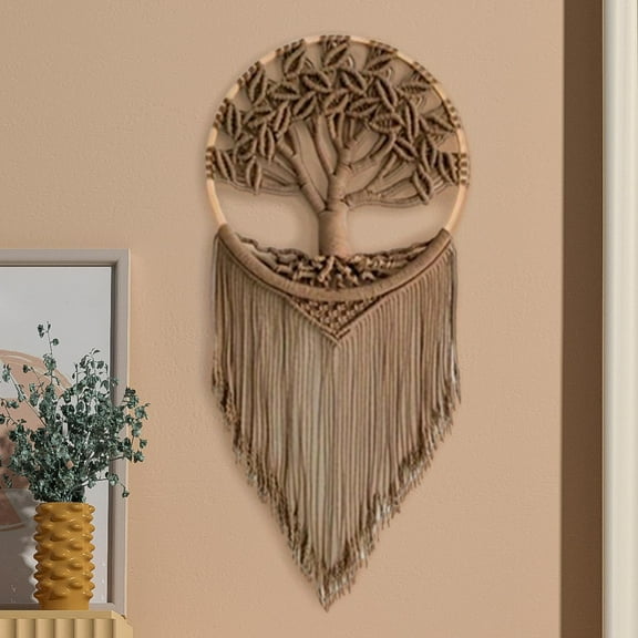 LOVIVER Bohemian Tapestry Wall Decor Tree Macrame Wall Hanging Dorm Wedding Wall Art Decor Window Backdrop Decoration Gift