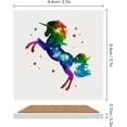 thumbnail image 4 of GZHJMY Rainbow Galaxy Unicorn Printed Square Ceramic Coaster for Drinks with Cork Base for Coffee Cups, Place Mats for Home Decor, 6 Pcs, 4 of 4