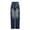 Dark Blue, variant on Sentmoon Jeans for Women High Waist Loose Fit Wide Leg Cargo Pants Multiple Pockets Solid Color Zipper Denim Jeans Soft and Comfortable Lady for Leisure Wear Dark Blue L