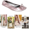 thumbnail image 3 of Women's Portable Foldable Ballet Flats Shoes Roll Up Slippers for Travel Wedding, 3 of 4