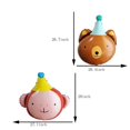 thumbnail image 4 of Set de globos de aluminio CSTYWC con cabeza de animal, león, oso, mono y gato, x4, 4 of 5