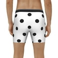 thumbnail image 2 of Men's Boxer Briefs, black polka dots white Soft and Breathable Mens Underwear Boxer Briefs With Widen Waist, 2 of 5
