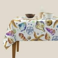 thumbnail image 5 of Starfish Rectangle Tablecloth 60 Inch Summer Floral Farmhouse Ocean Sea RectangleTable Cloth Polyester Summer Table Cover Decorative for Kitchen Party Indoor Outdoor, 5 of 6