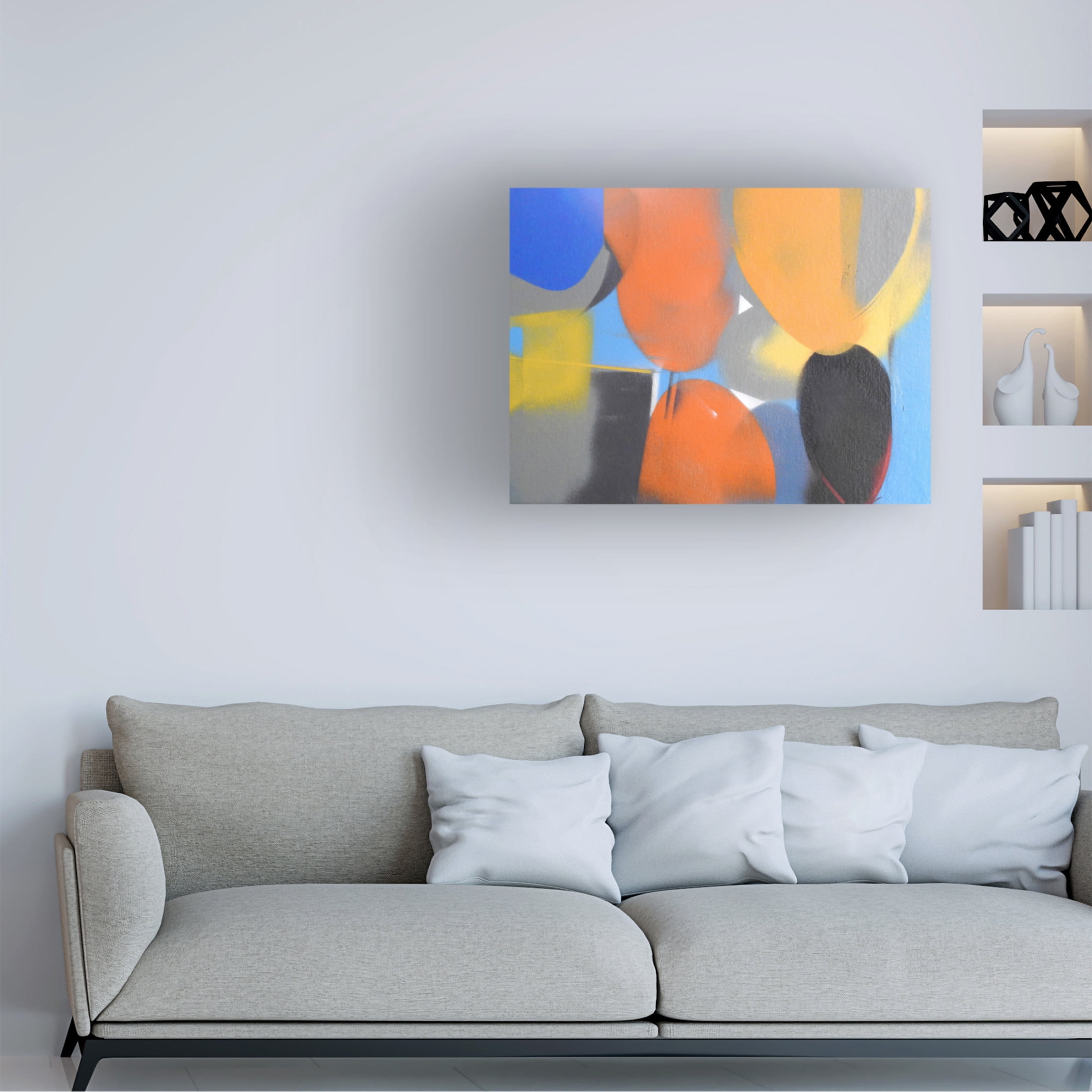 Canvas Wall Art - Gill Miller 'Life 9' Wall Art for Living Room, Bedroom, or Office Décor by Trademark Fine Art - 19 x 14 Inches