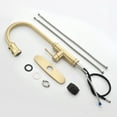 thumbnail image 4 of SUMERAIN Single Handle Kitchen Faucet with Pull Out Sprayer Kitchen Sink Faucet with 3 Hole Deck Plate, Brushed Gold, 4 of 12