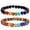 2Pcs(Lava+Tiger Eye), variant on 7 Chakra Natural Lava Stone Tiger Eye Beads Bracelets Women Men Yoga Jewelry-Lava