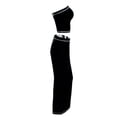 thumbnail image 2 of VISgogo Mujeres Wrap Chest Tops, Sin Mangas Fuera del Hombro Chaleco Cintura Alta Adelgazante Casual Fiesta Verano Traje VISgogo  moda, 2 of 5