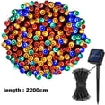 thumbnail image 2 of Guirnalda de luces solares Dinheiro de 22,8 m, 200 LED, 8 patrones, para jardín, patio, valla, balcón y exterior, 2 of 5