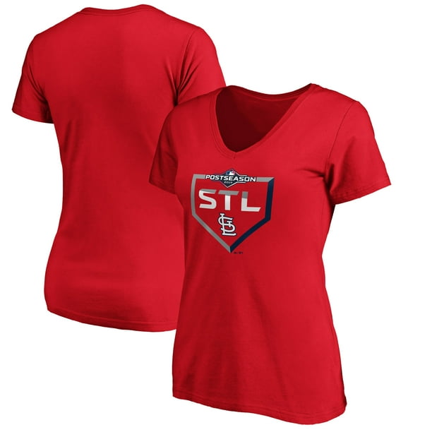 St. Louis Cardinals Majestic Women&#39;s 2019 Postseason Dugout Authentic V-Neck T-Shirt - Red ...