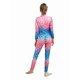 thumbnail image 3 of renvena Kids Girls Full Length Unitard Long Sleeve Fish Scale Bodysuit Stretchy Mermaid Jumpsuit Leotard Type D 5-6, 3 of 7