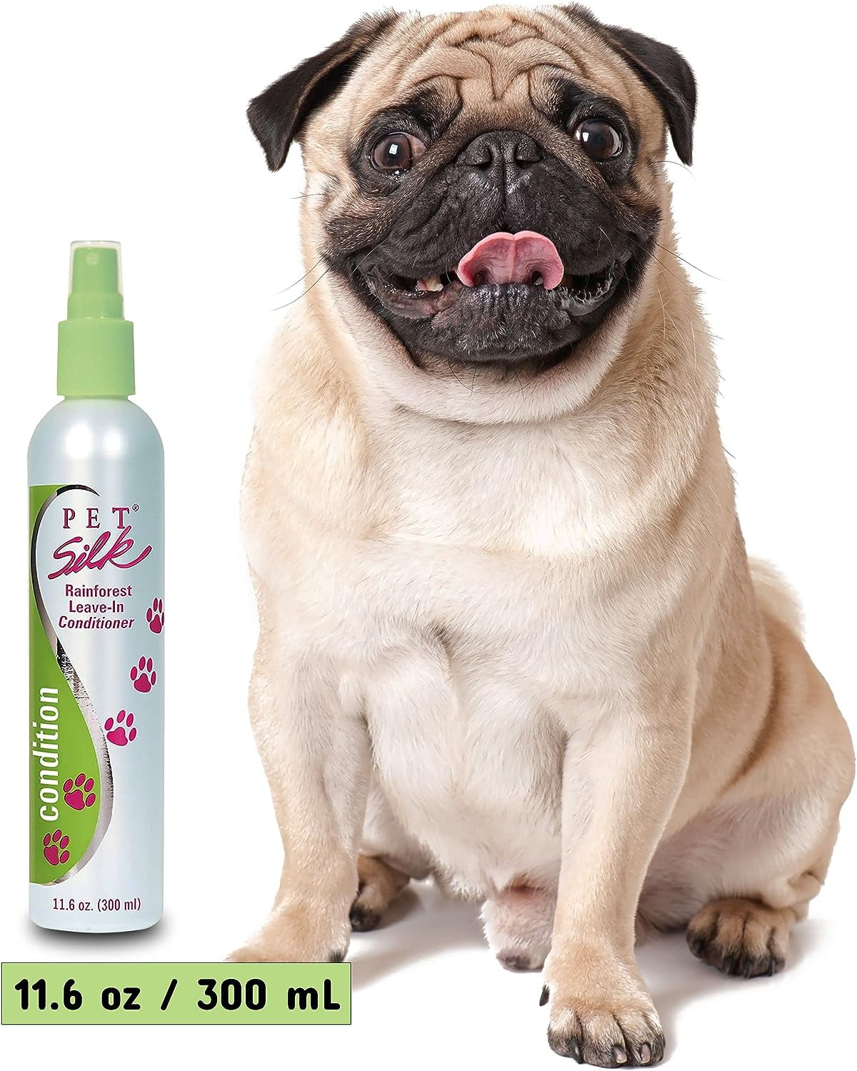 Pet Silk Conditioner for Pets, Leave in, Perfect for dry skin, Rainforest Scent, 11.6 Ounces