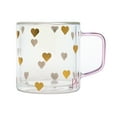 thumbnail image 3 of (2 pack) Paris Hilton Double Wall Glass Coffee Mug,13.5 Ounces, Hearts, 3 of 9