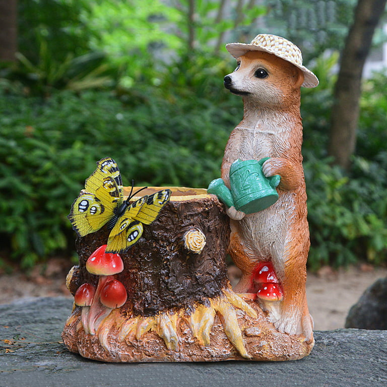 Meerkat Garden Decoration Resin Crafts Statue Realistic Animal Figurines  for Home Garden Courtyard New 