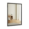 thumbnail image 3 of Parisloft Antique Black Metal Framed Rectangle Bathroom Mirror, 24 x 36 Inch, Tempered Glass Bathroom Vanity Mirror, 3 of 11
