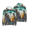 thumbnail image 6 of Bingfone Desert Monkeys Drive Men's Drawstring Hoodie Long Sleeve Pocket Sweatshirts-XX-Large, 6 of 6