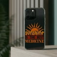 thumbnail image 3 of DistinctInk Clear Hybrid Case for Apple iPhone 15 (6.1" Screen) - Sunshine is The Best Medicine - Tempered Glass Back, 3 of 9